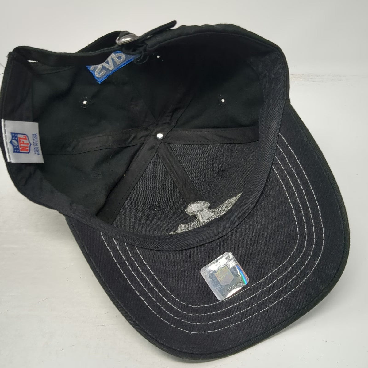 NFL Super Bowl XLVIII Black One Size Cap SAP Logo NY NJ Slideback Adjustable Hat