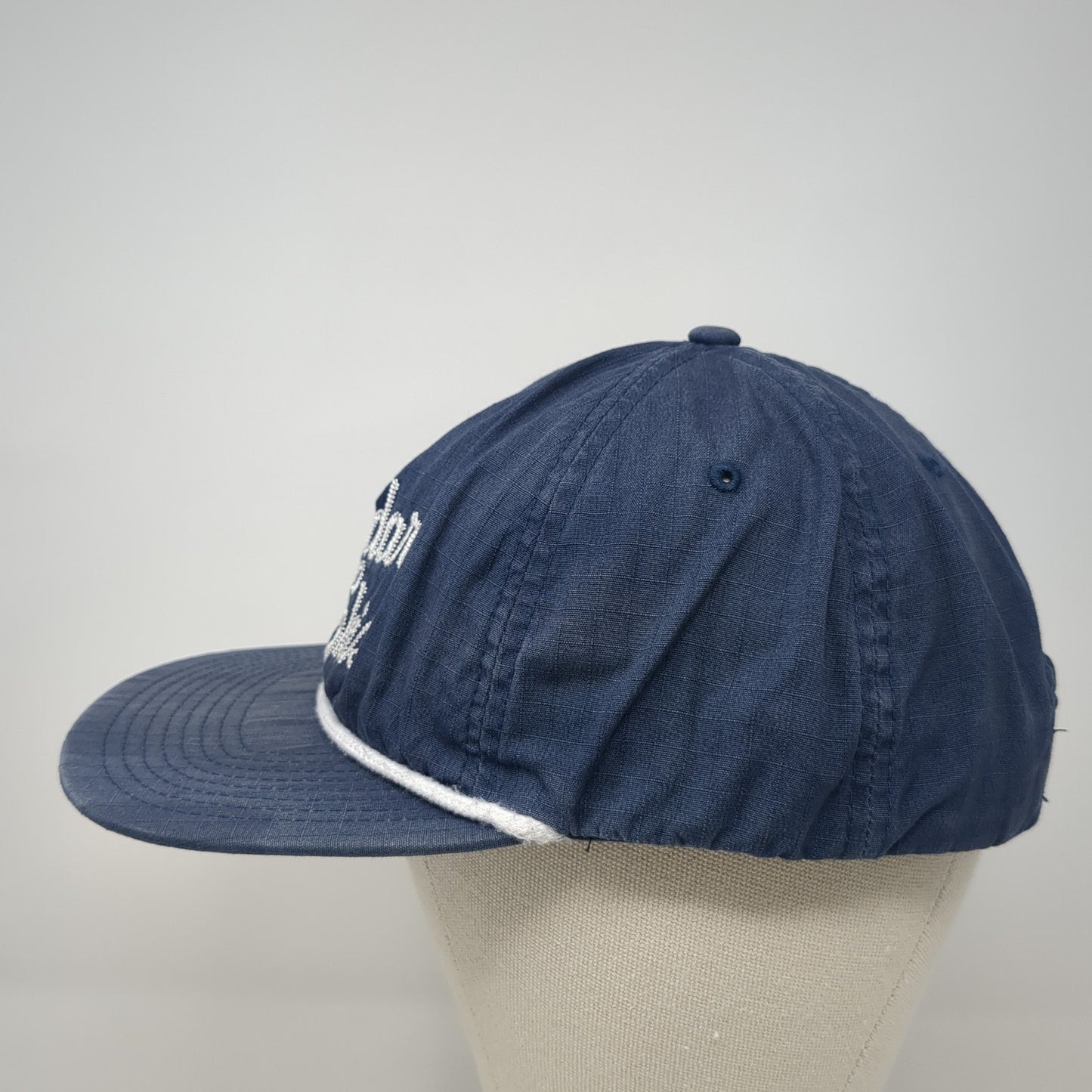 Radar Skis Slideback Baseball Cap Blue One Size Adjustable Embroidered Rope