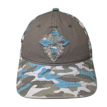 Patch Cross Women's Slideback Hat Camouflage OS Ladies Fit Outdoor Cap