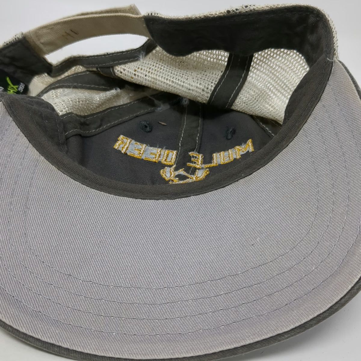 Hat Graphix 360 Baseball Cap Gray White Yellow One Size Mule Deer Foundation