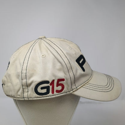 Ping Baseball Cap Beige OSFM Scottsdale G15 K15 Golf Hat Slideback Embroidered