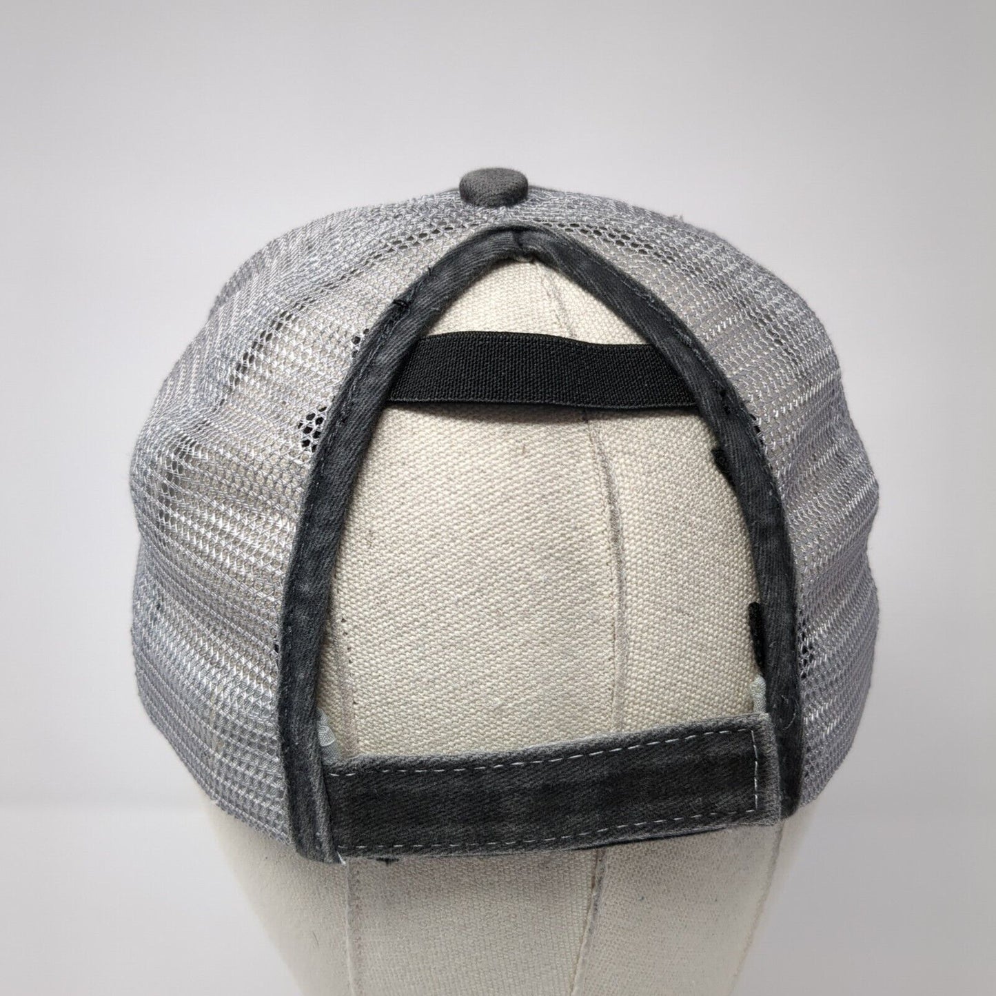 Barn Hair Don't Care Ponyback Trucker Hat Gray OS Adjustable Mesh Distressed
