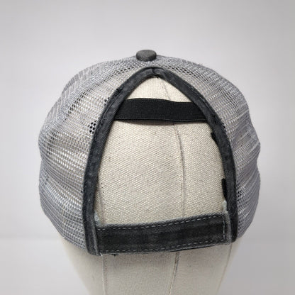 Barn Hair Don't Care Ponyback Trucker Hat Gray OS Adjustable Mesh Distressed