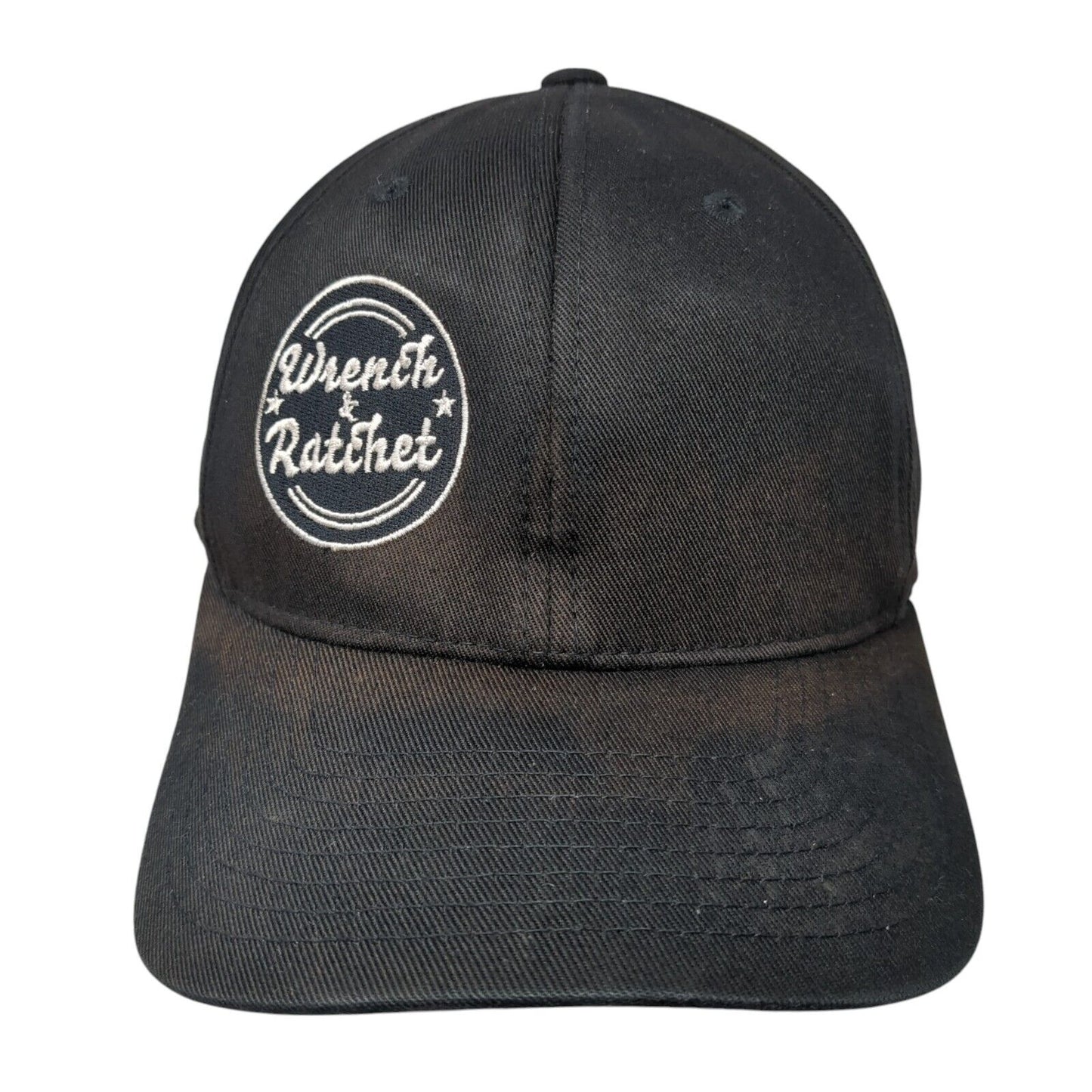Wrench & Ratchet Fitted Hat Black L-XL Embroidered Stretch Flexfit