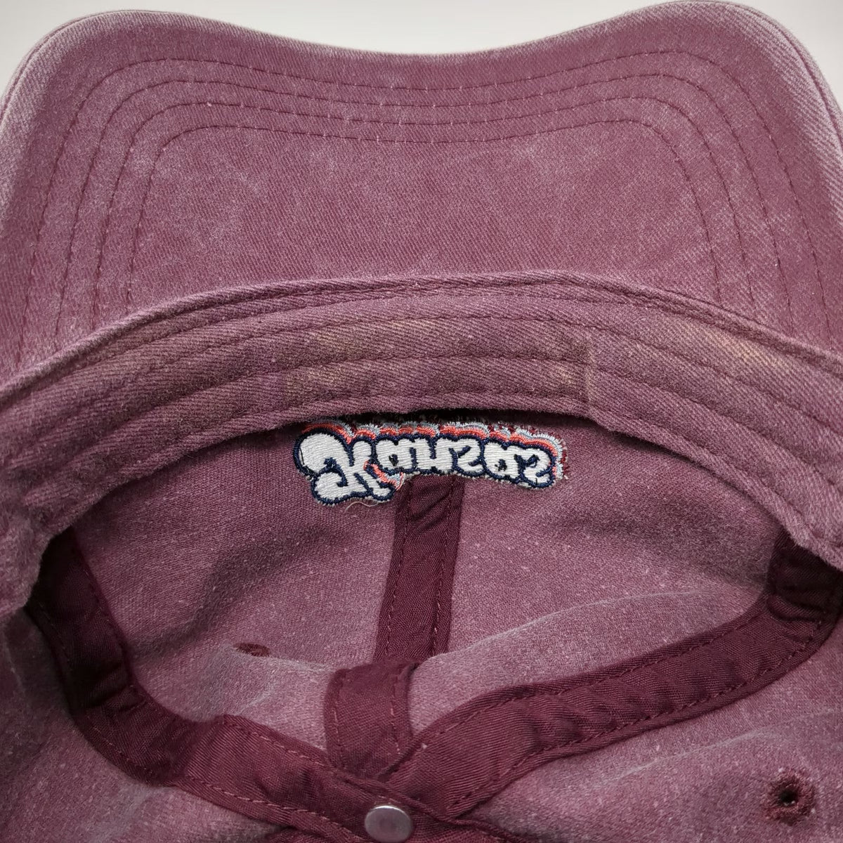 Home Free Kansas Baseball Cap Red One Size Retro Script Strapback Adjustable Hat