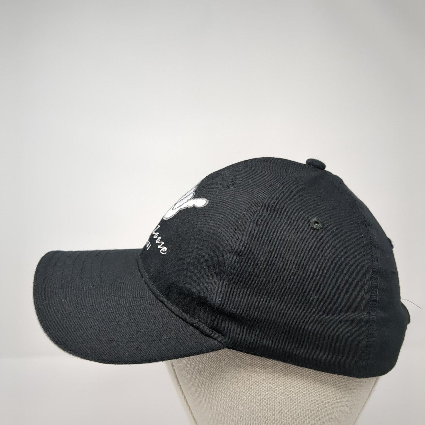 Hang Loose Maui Strapback Hat Black One Size Adjustable Embroidered