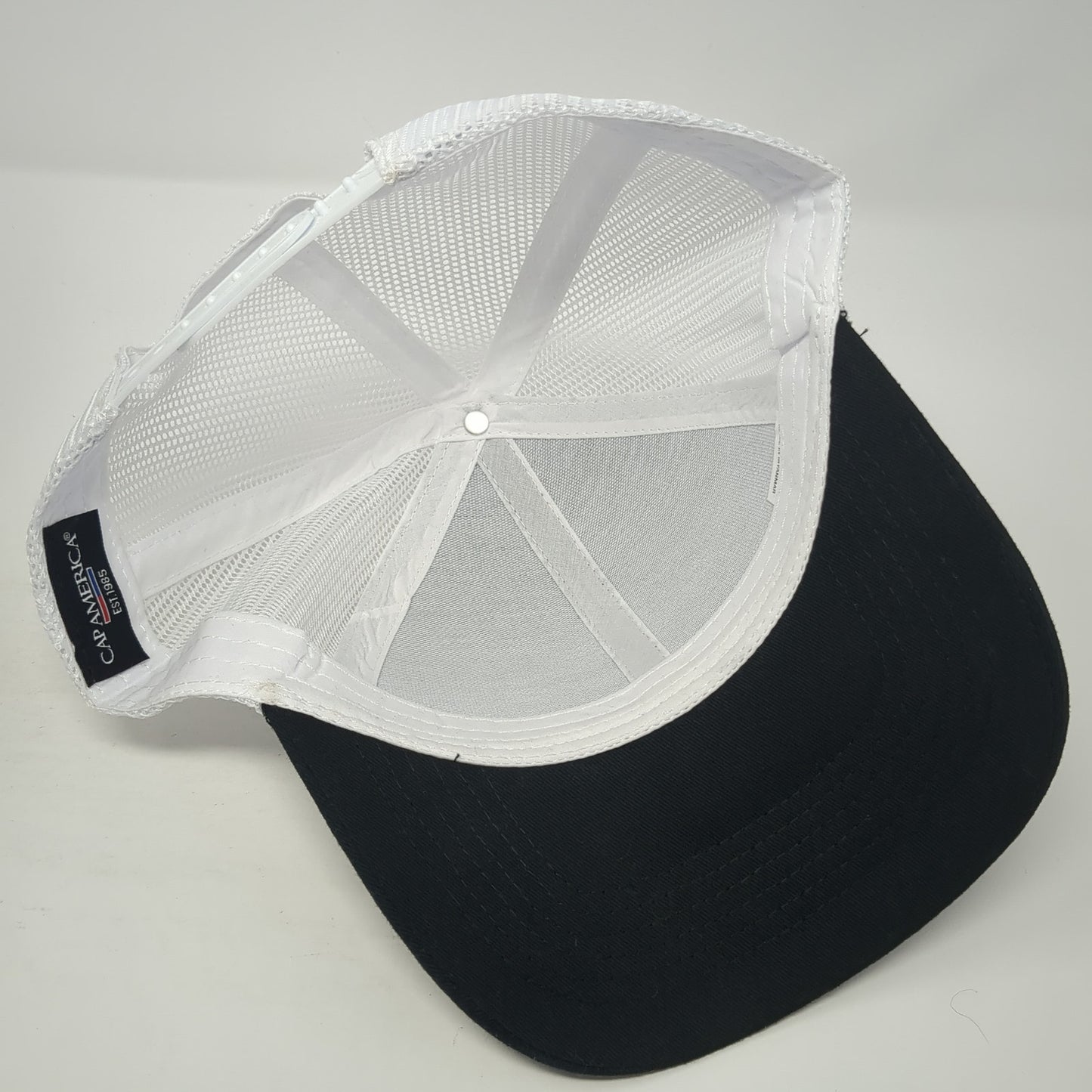 Rhythm Patch Snapback Mesh Back Trucker Hat Black One Size Cap America