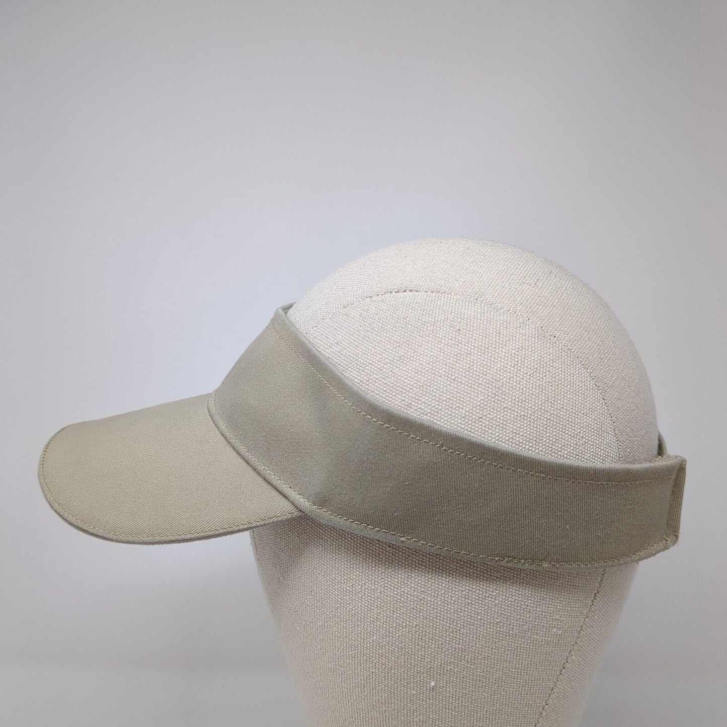 Unbranded Strapback Sun Visor Hat Tan One Size Adjustable Lightweight Blank