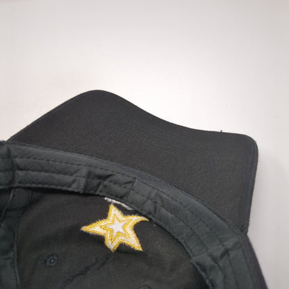 U.S. Army Strapback Hat Black One Size Adjustable Solid Embroidered