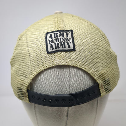 Best Trucker Hat Beige Black One Size Army Mule Knights Mesh USA Snapback