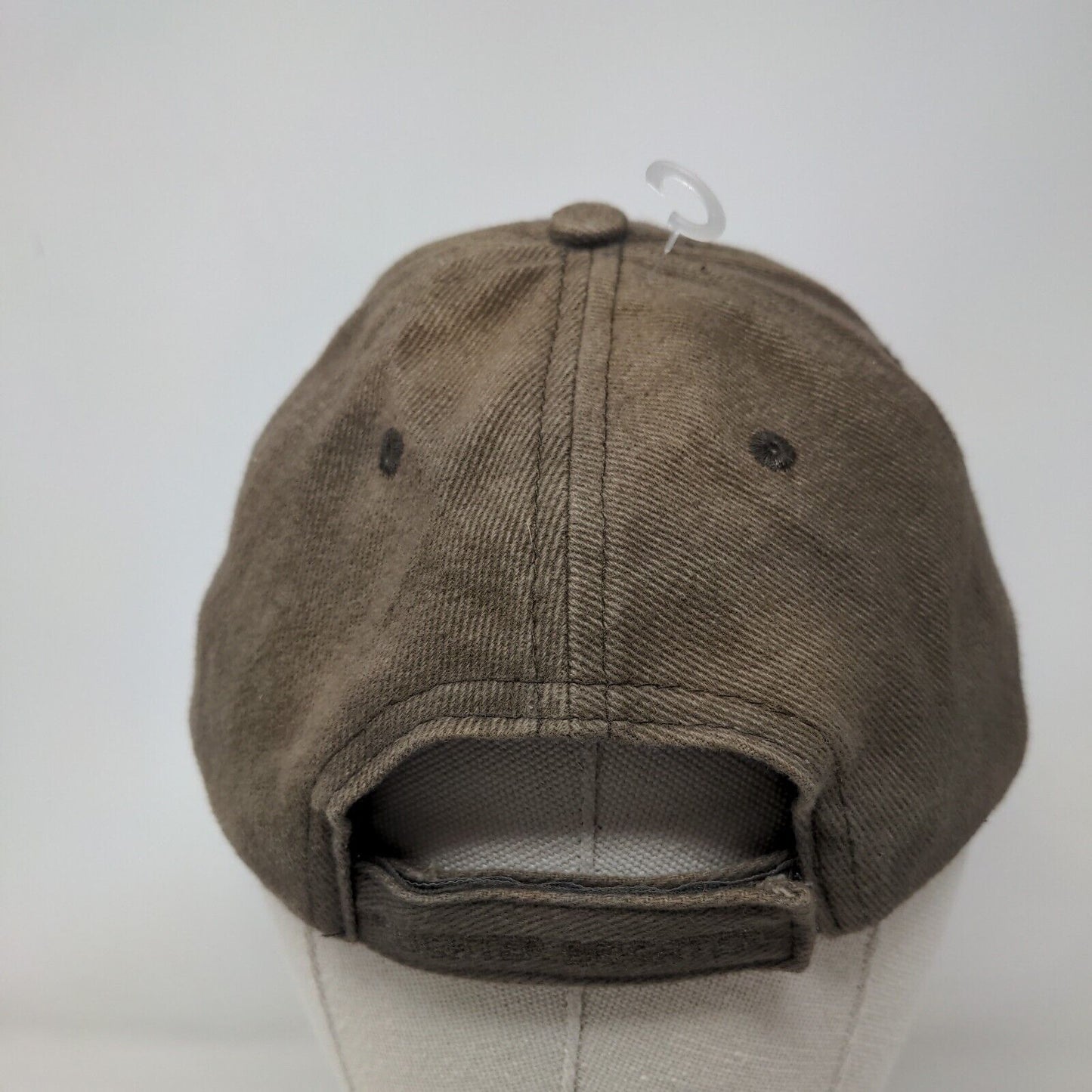 Asterisk Strapback Hat Brown One Size Embroidered Adjustable 6 Panel Blank