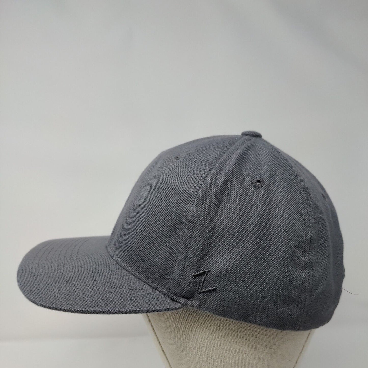 Zephyr Snapback Hat Gray One Size Adjustable Embroidered 6 Panel Blank Polyester