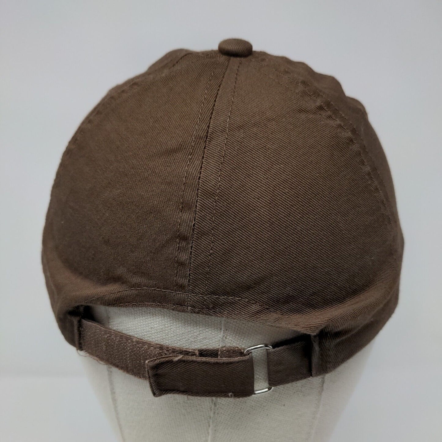 Unbranded Strapback Hat Brown OSFA Adjustable Blank Solid 6 Panel