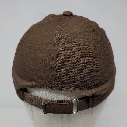 Unbranded Strapback Hat Brown OSFA Adjustable Blank Solid 6 Panel