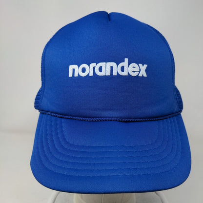 Norandex Snapback Mesh Back Rope Trucker Hat Blue OSFA Adjustable KC Caps