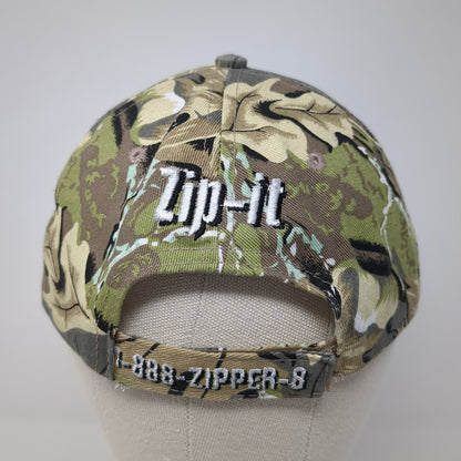 Asphalt Zipper Zip-It Strapback Hat Multicolor Camo One Size Adjustable