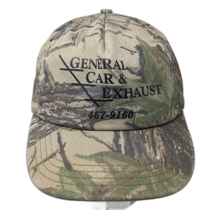 5 Panel Green One Size General Car Exhaust Realtree Camo Snapback hat Automotive