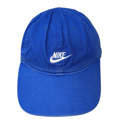 Nike Swoosh Strapback Hat Blue Youth One Size Adjustable Embroidered