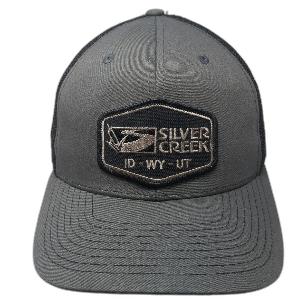 Richardson Trucker Hat Gray One Size Silver Creek ID WY Basalite Concrete Mesh