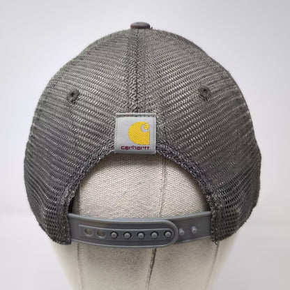 Carhartt Blue Trucker Hat One Size Embroidered Stitched Mesh Adjustable Snapback