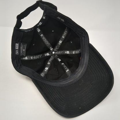 New Era Slideback Hat Black One Size Adjustable Embroidered 9Twenty 6 Panel