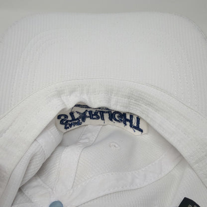 Port Authority Baseball Cap White OSFM Camp Starlight Blue Strapback Hat Logo