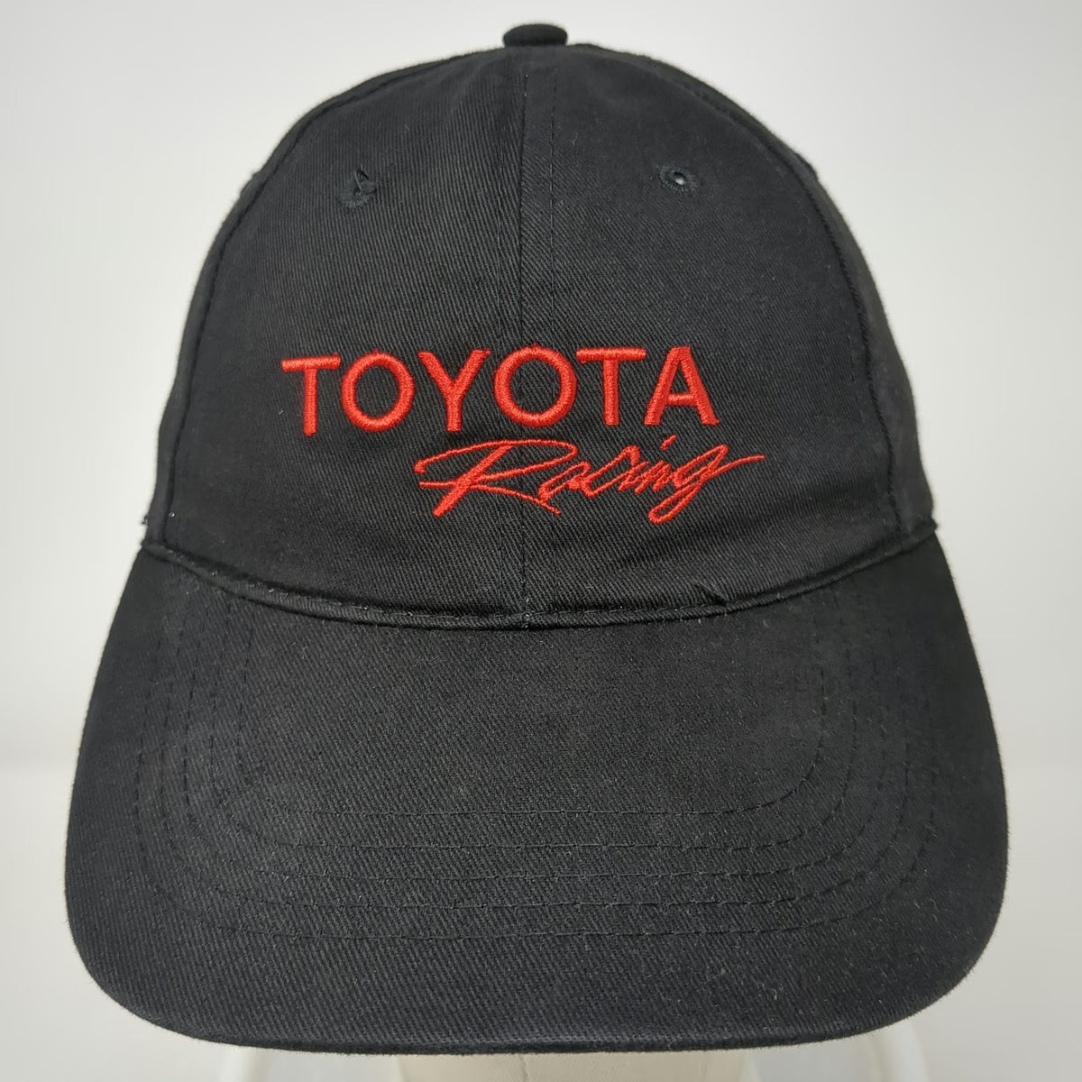 Toyota Racing Baseball Cap Black One Size Adjustable Strapback Embroidered Hat