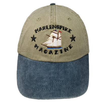 Adams Baseball Cap Green Blue One Size Marlinspike Magazine Sailing Ship Hat