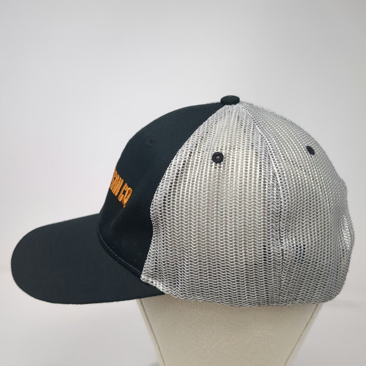 Otto Trucker Hat Black Gray One Size Steve Regan Co Logo Mesh Snapback Workwear
