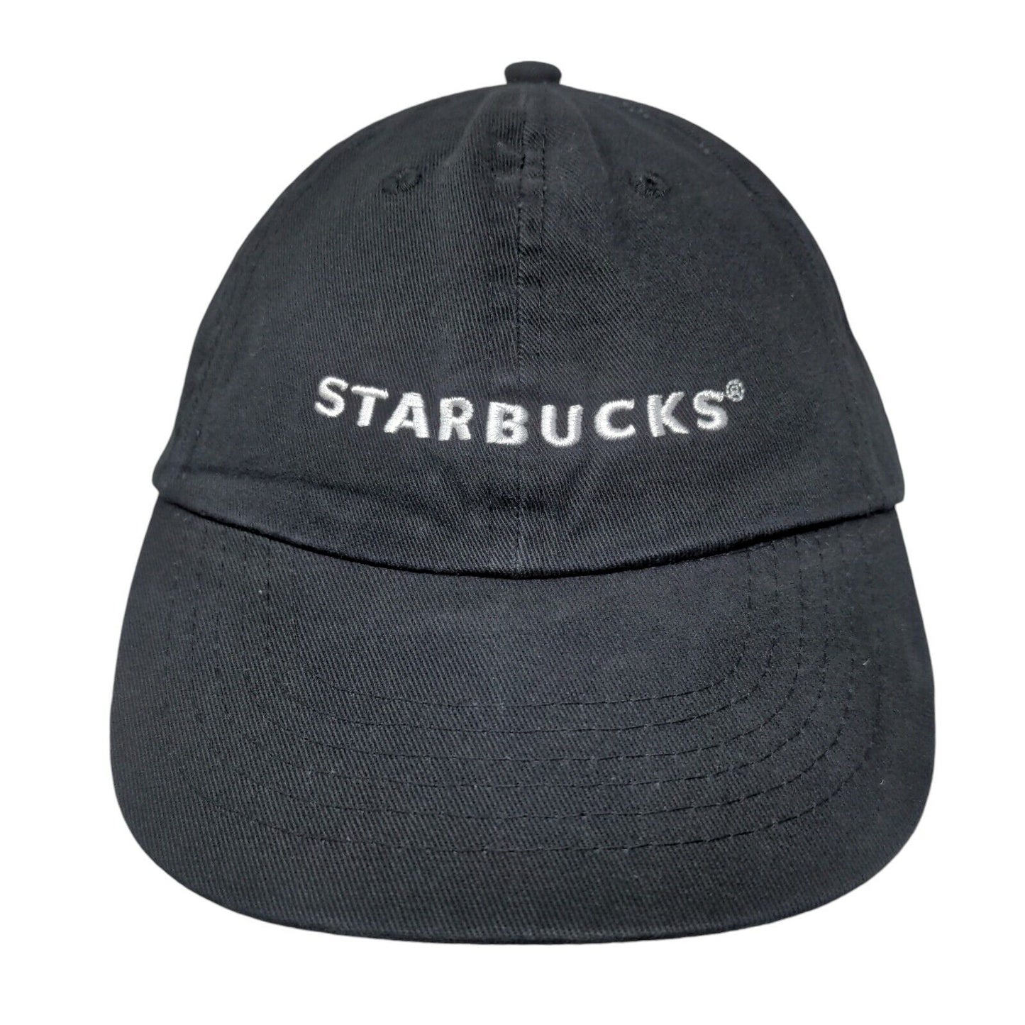 Starbucks Strapback Hat Black One Size Embroidered Employee Uniform