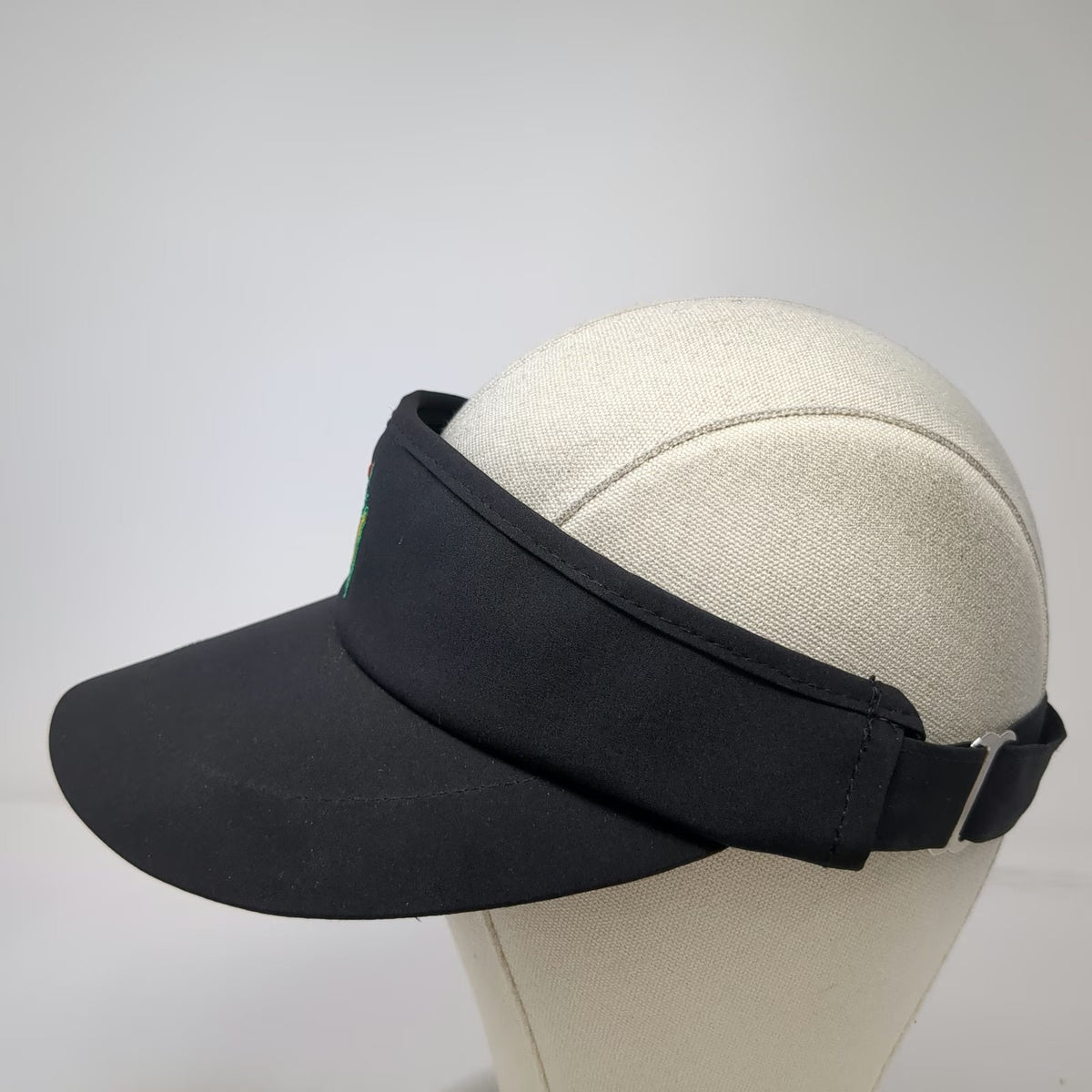 American Needle Masters Visor Black One Size Strapback Golf Hat Logo Embroidery
