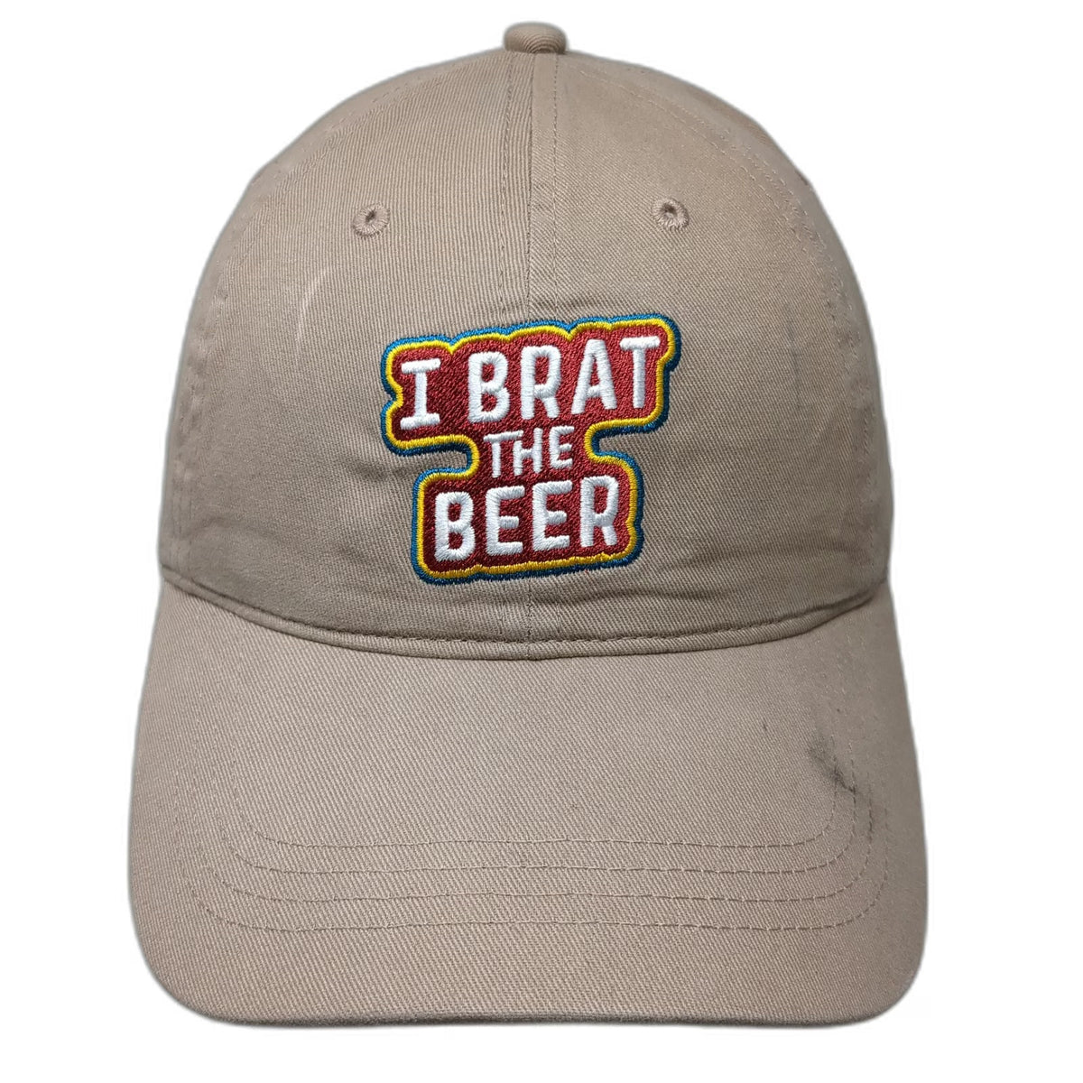 Johnsonville Leinenkugel's I Brat The Beer Baseball Cap Beige One Size Hat Logo
