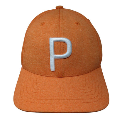 Letter P Puma Snapback Hat Orange Youth One Size 110 Tour Exclusive