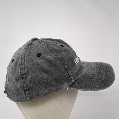 HealthWest Strapback Hat Gray One Size Embroidered Solid Vent Holes