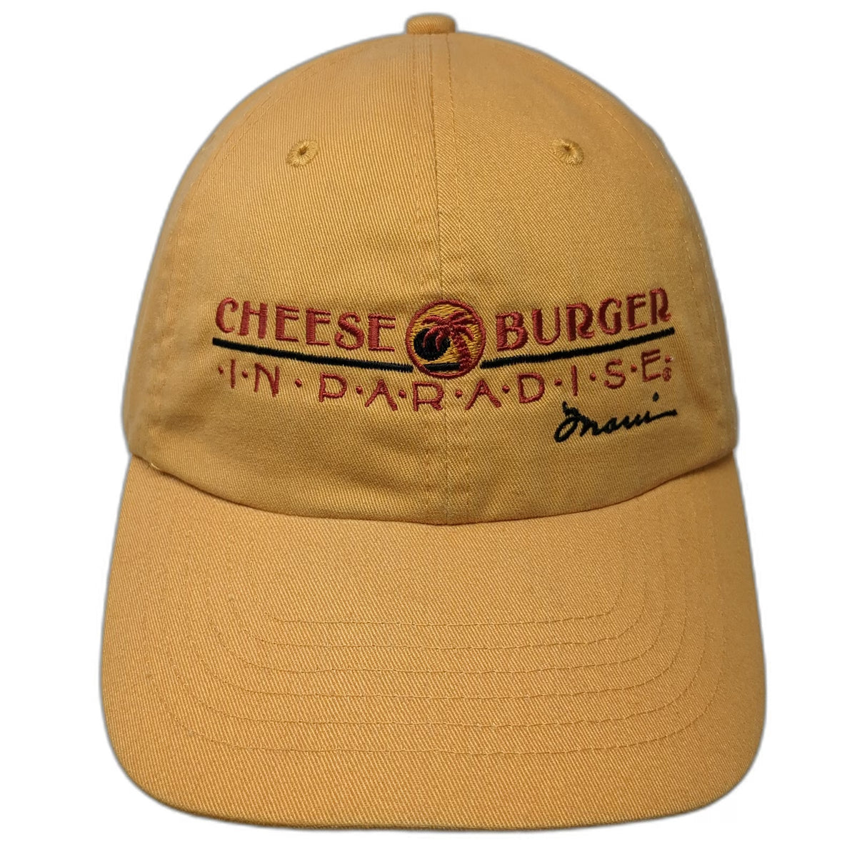 HeadShot Maui Cheeseburger In Paradise Yellow One Size Baseball Cap Hat Logo