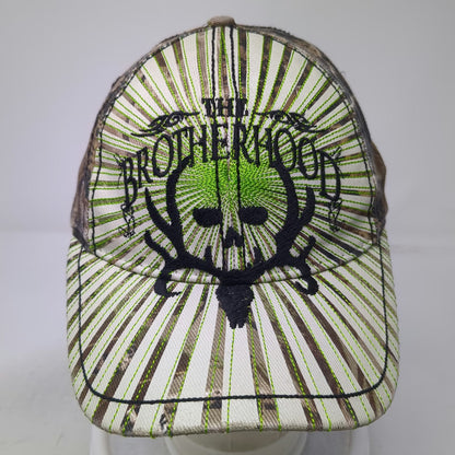 Bone Collector Baseball Cap White Green XL Camo Skull Antlers Brotherhood Hat