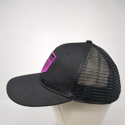 Plate Crate Snapback Mesh Back Trucker Hat Black One Size Embroidered