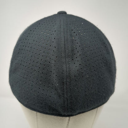 Nike Football Gray Baseball Cap L Orange Dri-FIT Perforated Mesh Flat Brim Hat