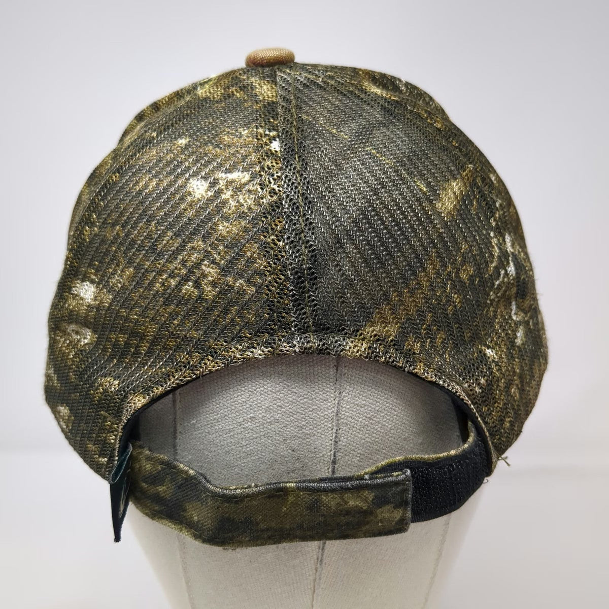 Port Authority Baseball Cap Green One Size Camo Mesh Back Strapback Samson Hat