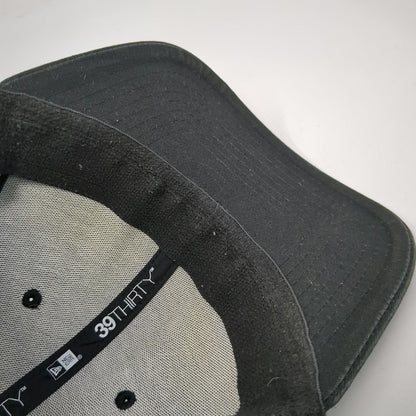 Oakley New Era 39THIRTY Baseball Cap Black S/M Stretch Fit Silver Logo Hat