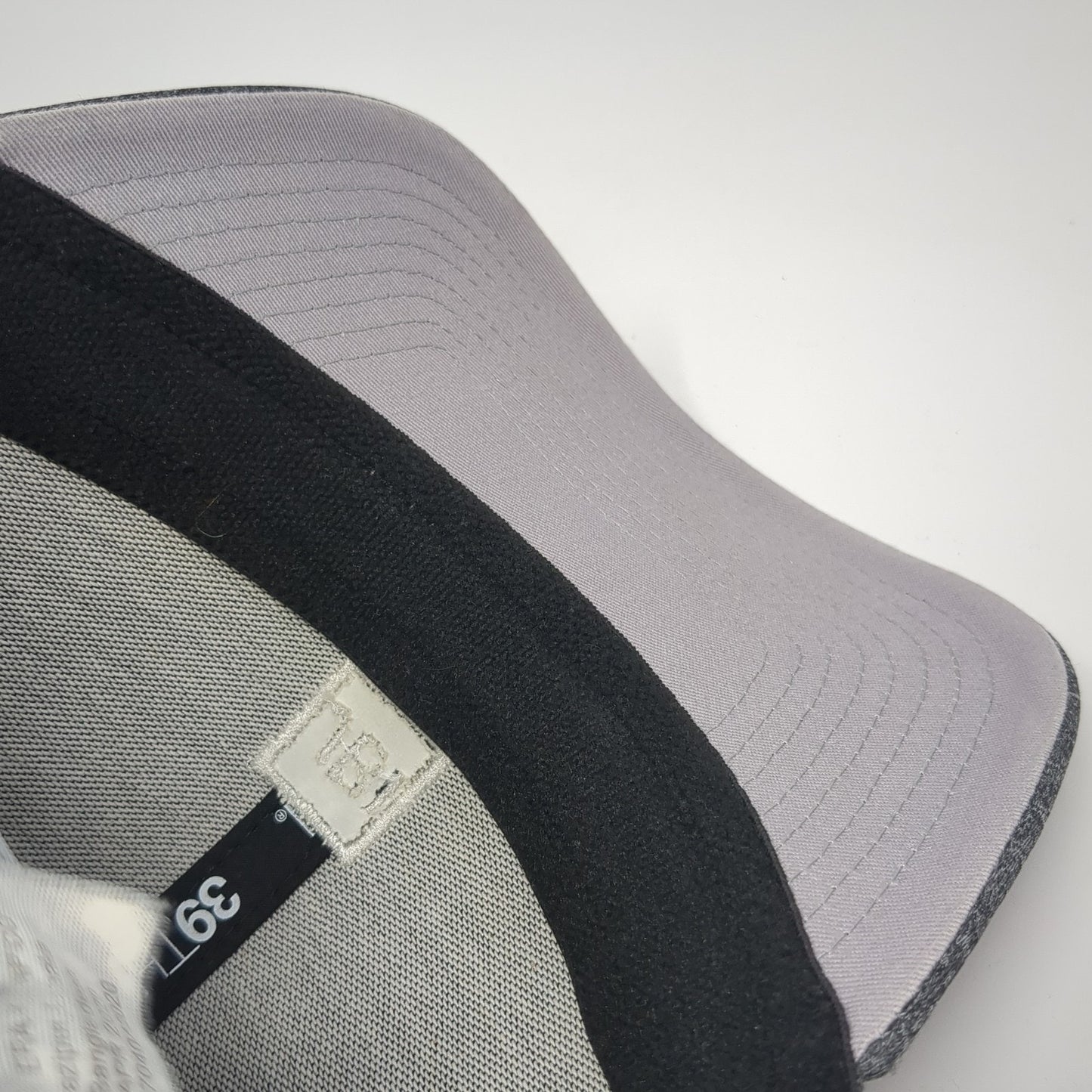 JBI Fitted Hat Gray Medium Embroidered Vent Holes New Era 39Thirty