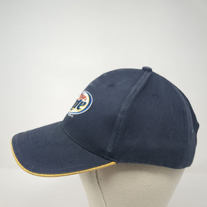 Miller Lite Strapback Baseball Cap Blue One Size Adjustable Embroidered 6 Panel