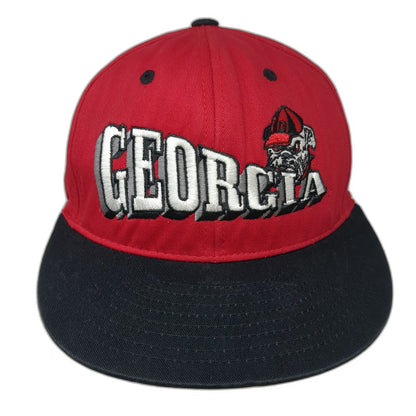 Top of the World Georgia Bulldogs NCAA Snapback Red One Size Green Underbrim Hat