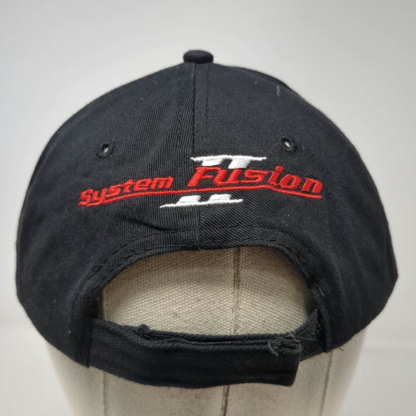 Yaesu System Fusion Baseball Cap Black Red White One Size Strapback Hat