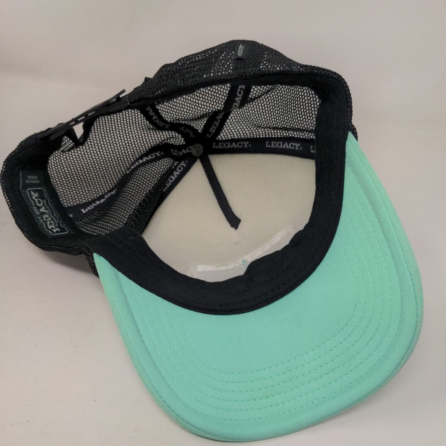 Montana Snapback Trucker Hat Bluish-Green One Size Adjustable Mesh Back Legacy