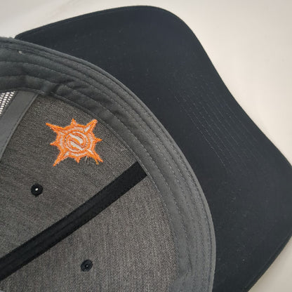 Richardson Trucker Hat Black Gray One Size Sync Vans Logo Mesh Snapback