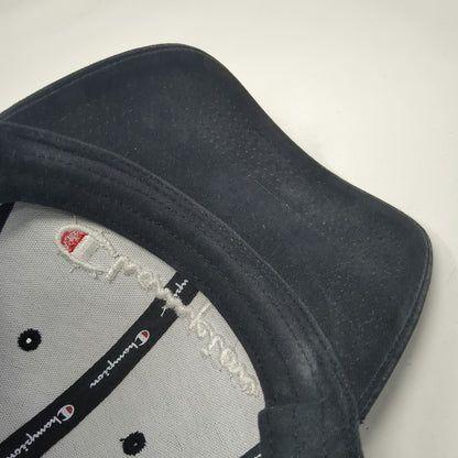 Champion Baseball Cap Black One Size Adjustable Slideback Embroidered Script Hat