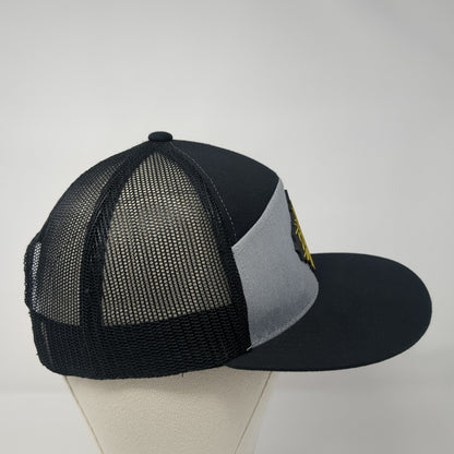 Seltzi Snapback Trucker Hat Black One Size Adjustable Mesh Back Decky