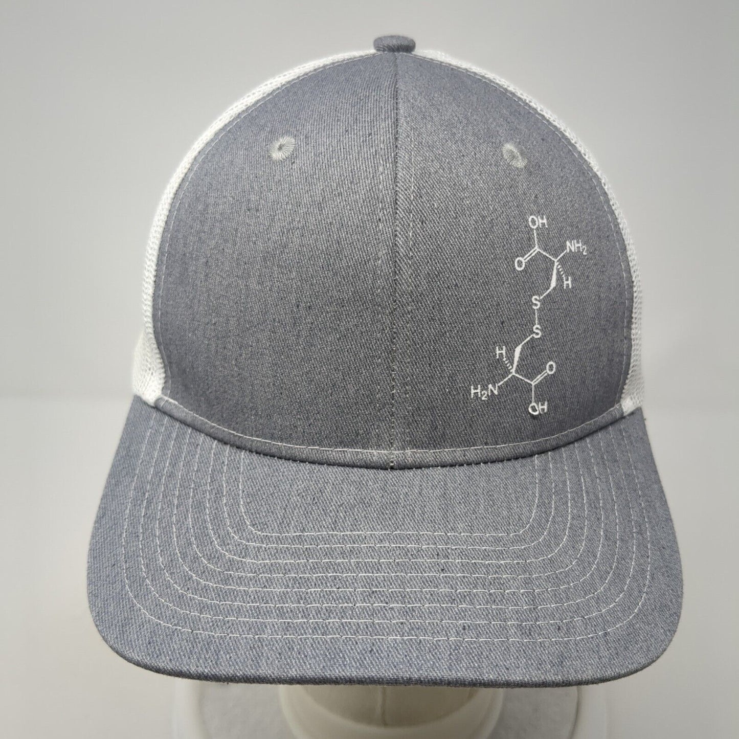 Hearts for Hadley Snapback Trucker Hat Gray One Size Mesh Back Outdoor