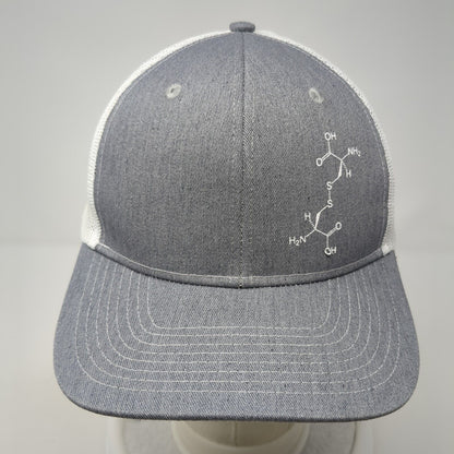 Hearts for Hadley Snapback Trucker Hat Gray One Size Mesh Back Outdoor